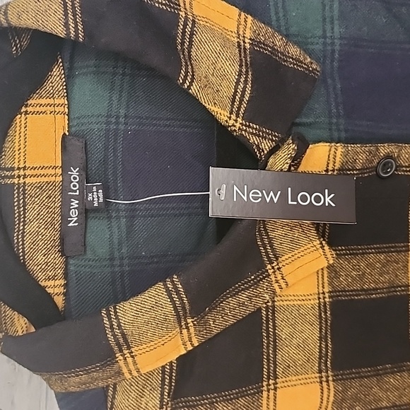 New Look Women's Mismatch Flannel Button Down Top NWT Size 3X - Picture 5 of 11